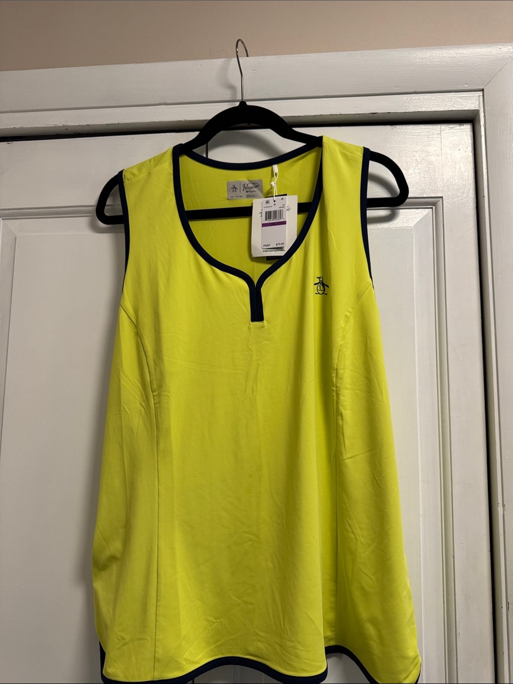 Original Penguin Neon Yellow Tank with Black Trim